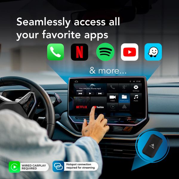 Hovedbilde AutoSky AI Box Plus 2.0 Trådløs CarPlay & Android Auto Adapter